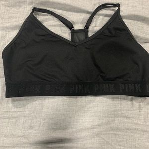 PINK Black sports bra